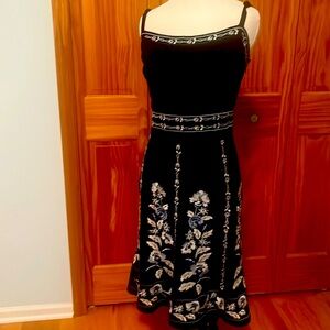 INC embroidered A Line dress